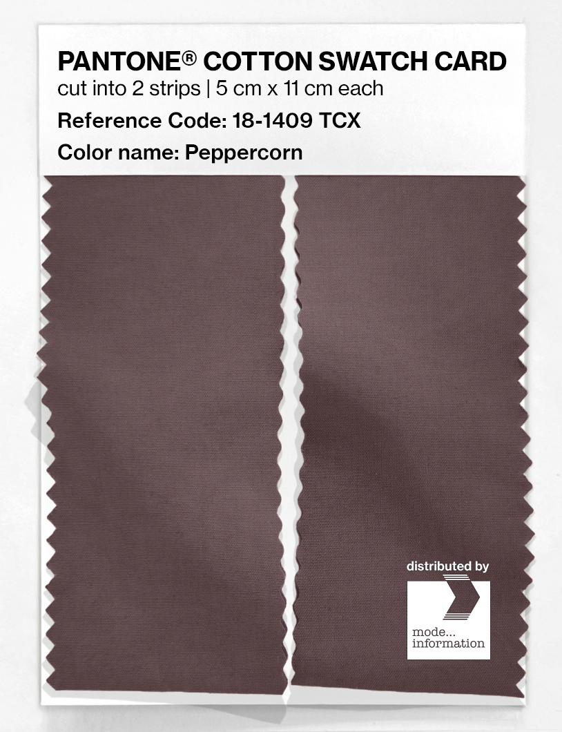 Product image 2 of the product “PANTONE® COTTON SWATCH CARD 18-1409 TCX Peppercorn ”