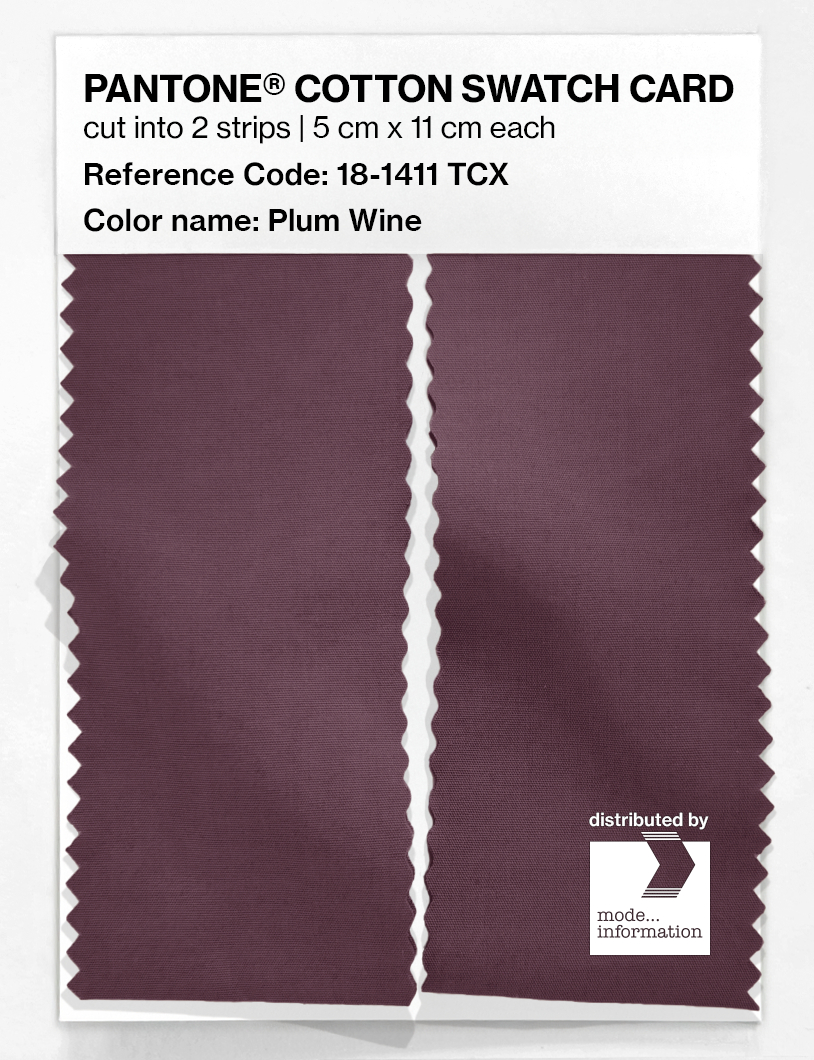 Product image 2 of the product “PANTONE® COTTON SWATCH CARD 18-1411 TCX Plum Wine ”