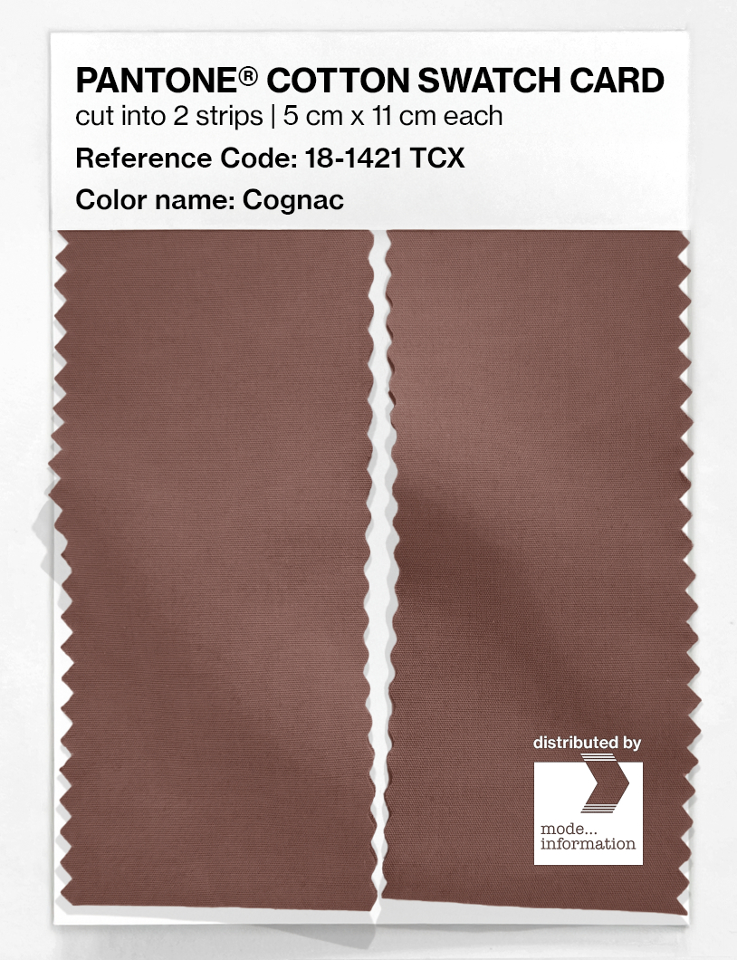 Product image 2 of the product “PANTONE® COTTON SWATCH CARD 18-1421 TCX Cognac ”
