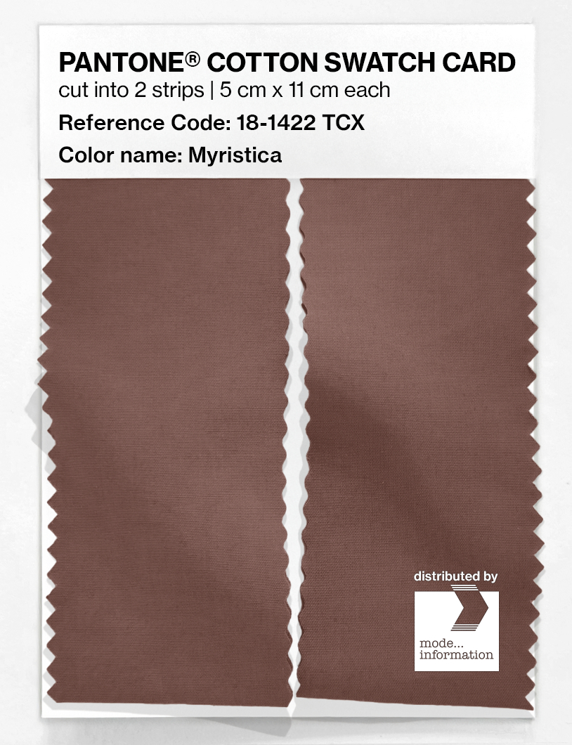 Product image 2 of the product “PANTONE® COTTON SWATCH CARD 18-1422 TCX Myristica ”