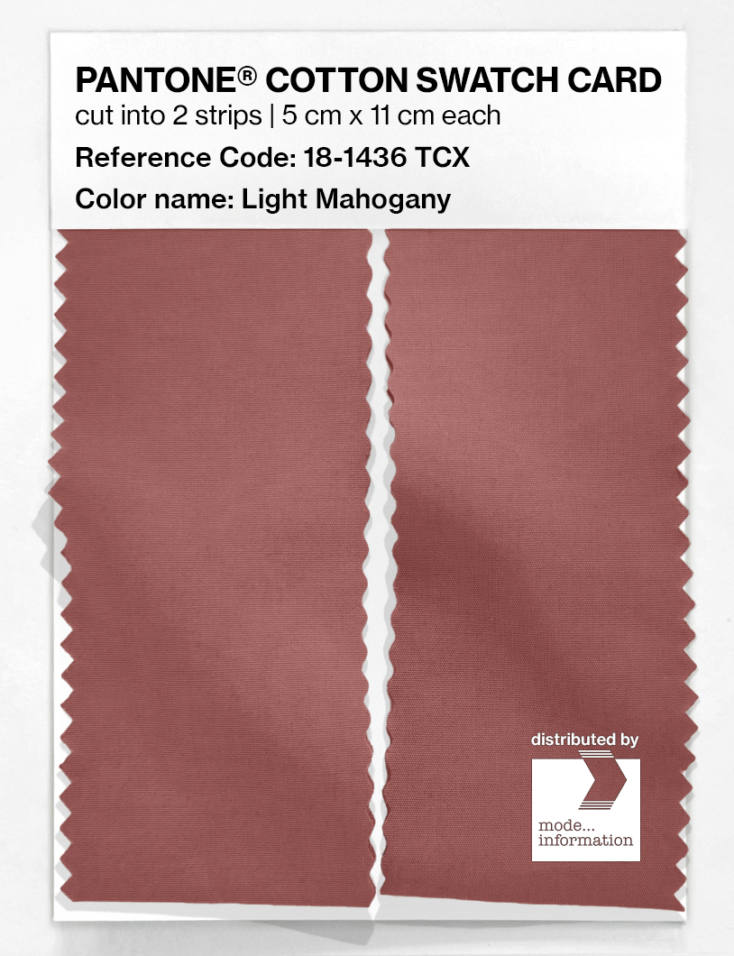 Product image 2 of the product “PANTONE® COTTON SWATCH CARD 18-1436 TCX Light Mahogany ”