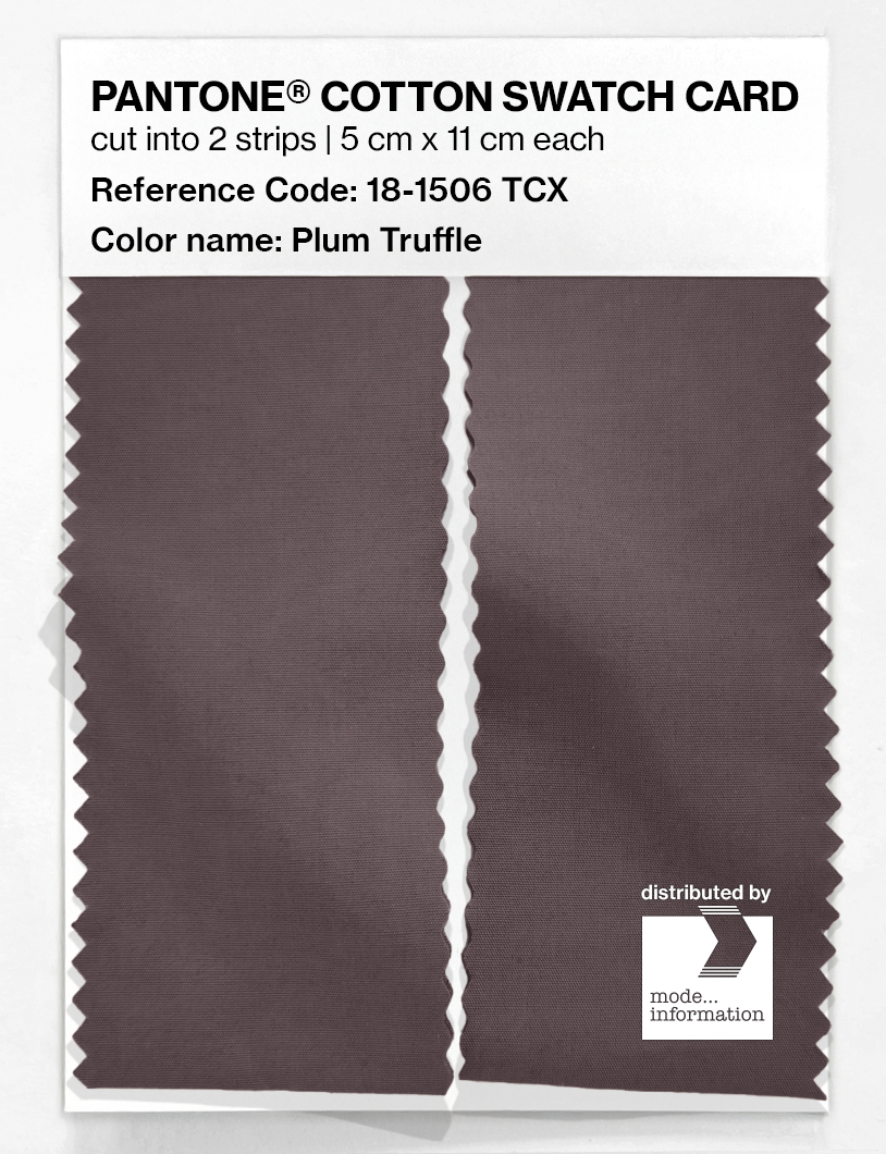 Product image 2 of the product “PANTONE® COTTON SWATCH CARD 18-1506 TCX Plum Truffle ”