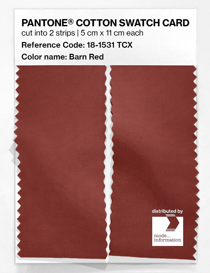 Artikelbild 2 des Artikels “PANTONE® COTTON SWATCH CARD 18-1531 TCX Barn Red “