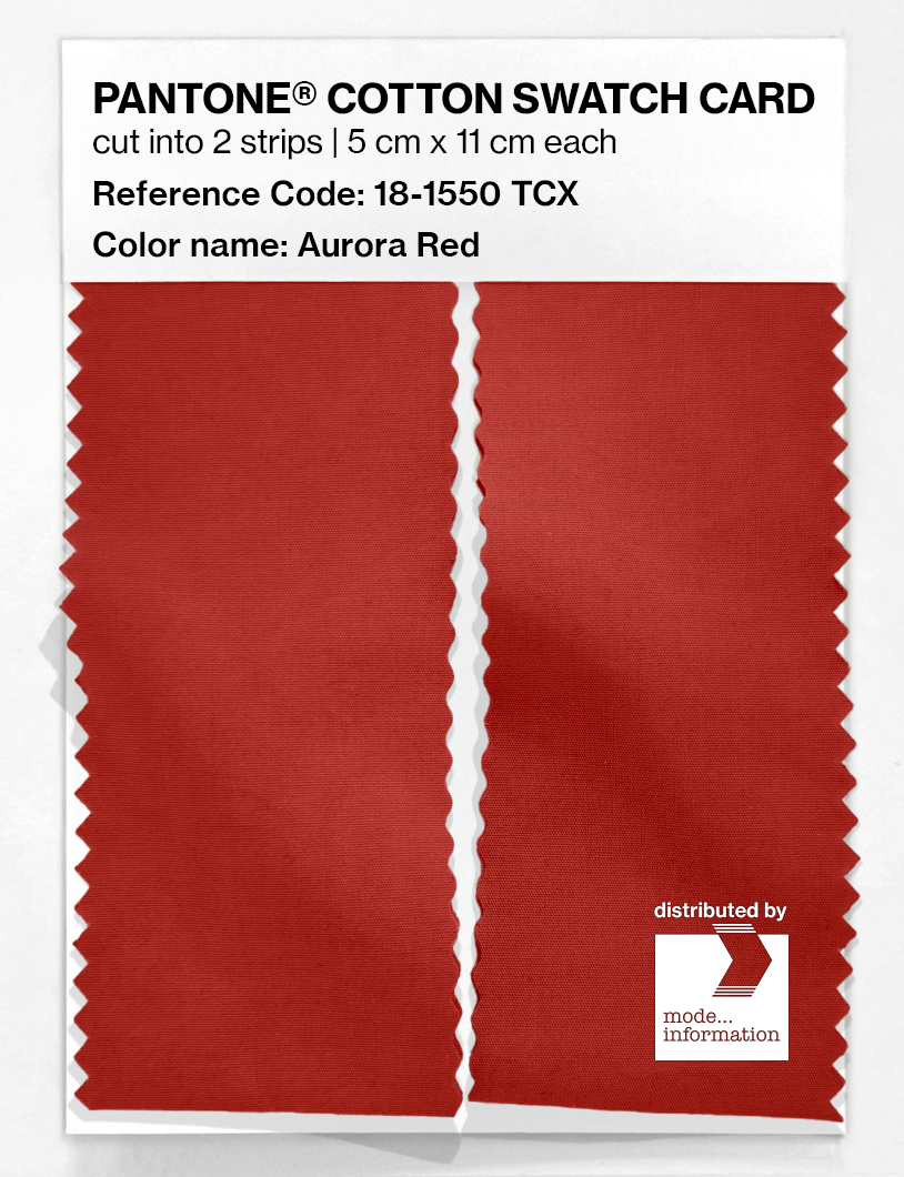 Artikelbild 2 des Artikels “PANTONE® COTTON SWATCH CARD 18-1550 TCX Aurora Red “
