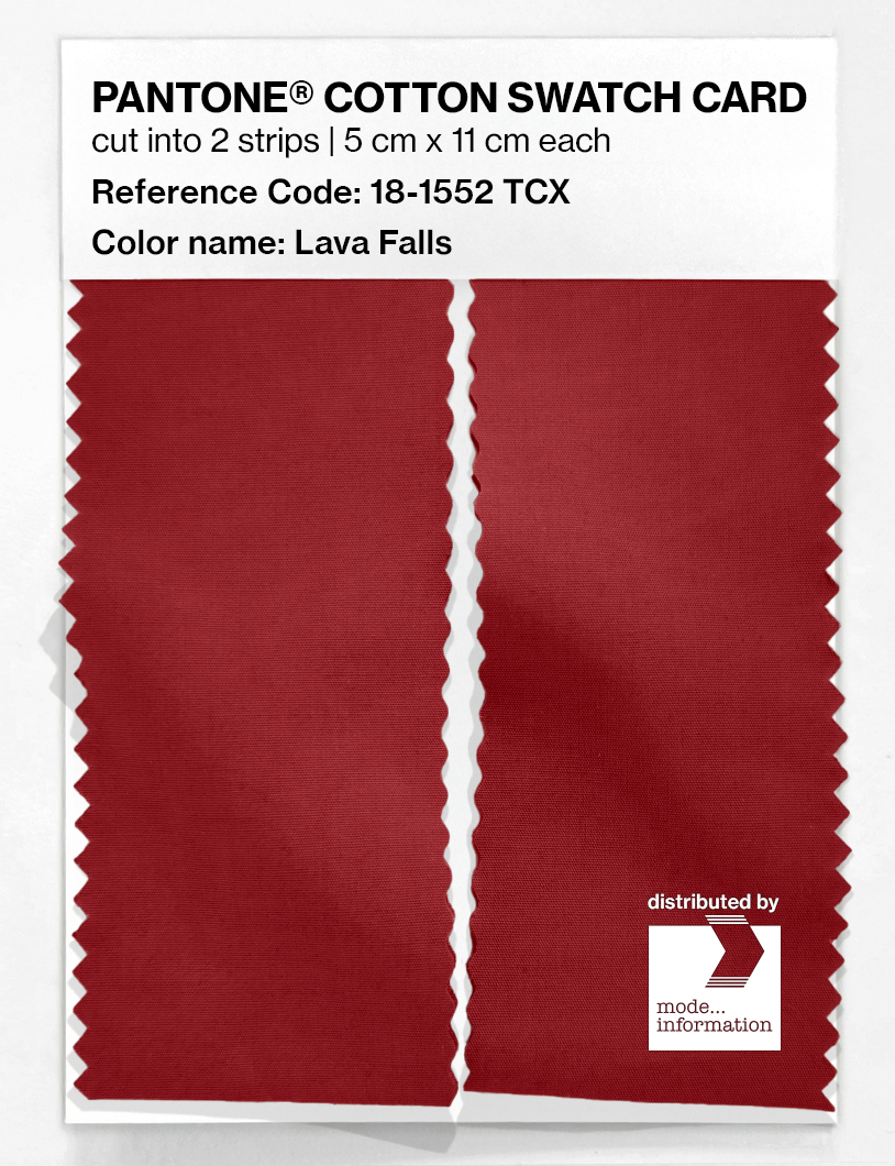 Artikelbild 2 des Artikels “PANTONE® COTTON SWATCH CARD 18-1552 TCX Lava Falls “