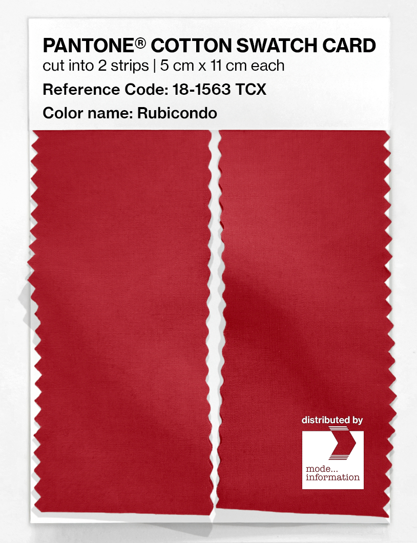 Product image 2 of the product “PANTONE® COTTON SWATCH CARD 18-1563 TCX Rubicondo ”
