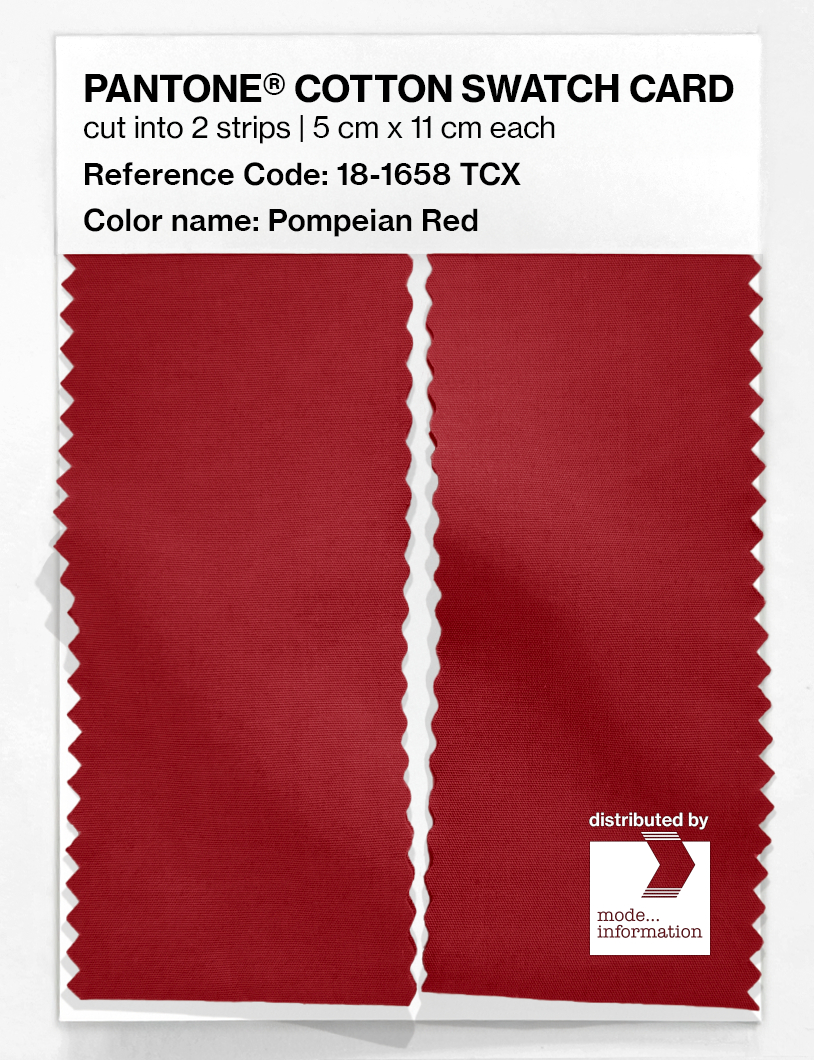 Artikelbild 2 des Artikels “PANTONE® COTTON SWATCH CARD 18-1658 TCX Pompeian Red “