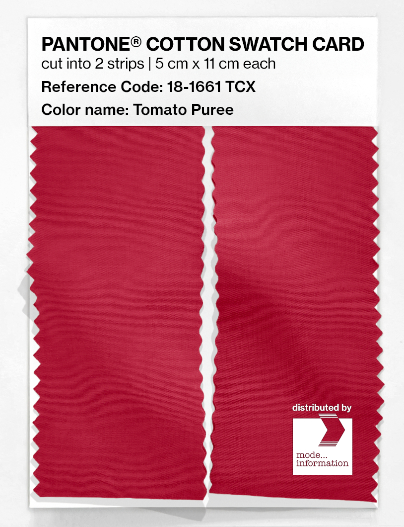 Artikelbild 2 des Artikels “PANTONE® COTTON SWATCH CARD 18-1661 TCX Tomato Puree “