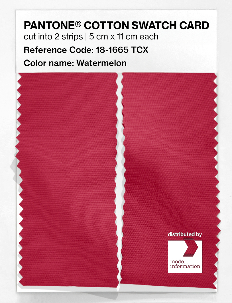 Product image 2 of the product “PANTONE® COTTON SWATCH CARD 18-1665 TCX Watermelon ”
