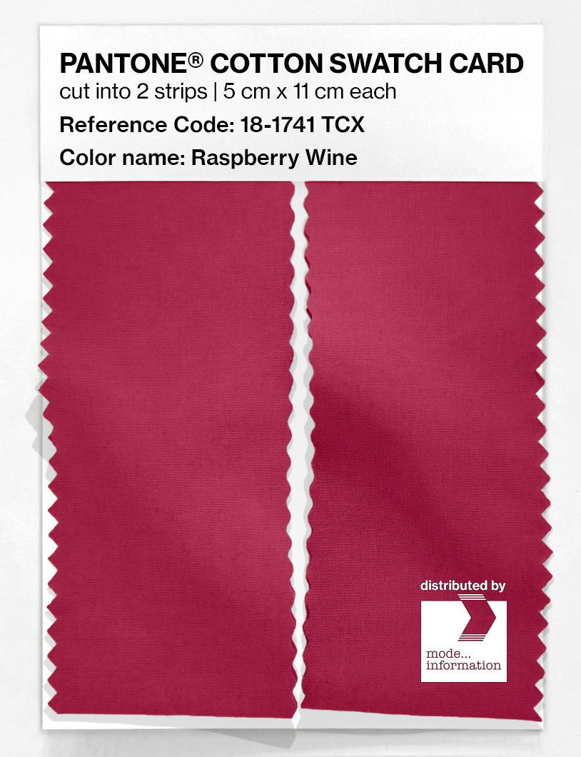 Product image 2 of the product “PANTONE® COTTON SWATCH CARD 18-1741 TCX Raspberry Wine ”