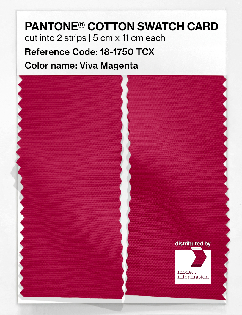Product image 2 of the product “PANTONE® COTTON SWATCH CARD 18-1750 TCX Viva Magenta ”