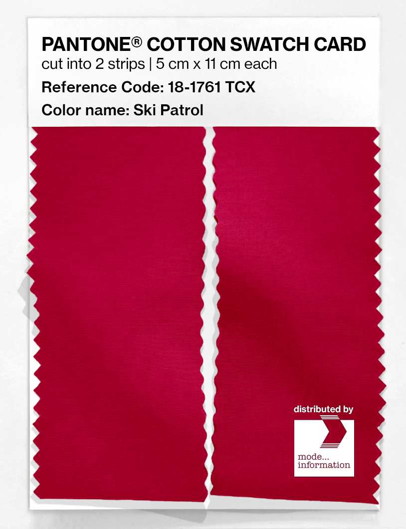 Product image 2 of the product “PANTONE® COTTON SWATCH CARD 18-1761 TCX Ski Patrol ”