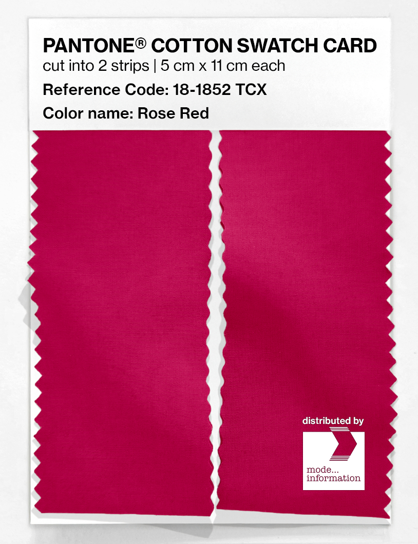 Product image 2 of the product “PANTONE® COTTON SWATCH CARD 18-1852 TCX Rose Red ”
