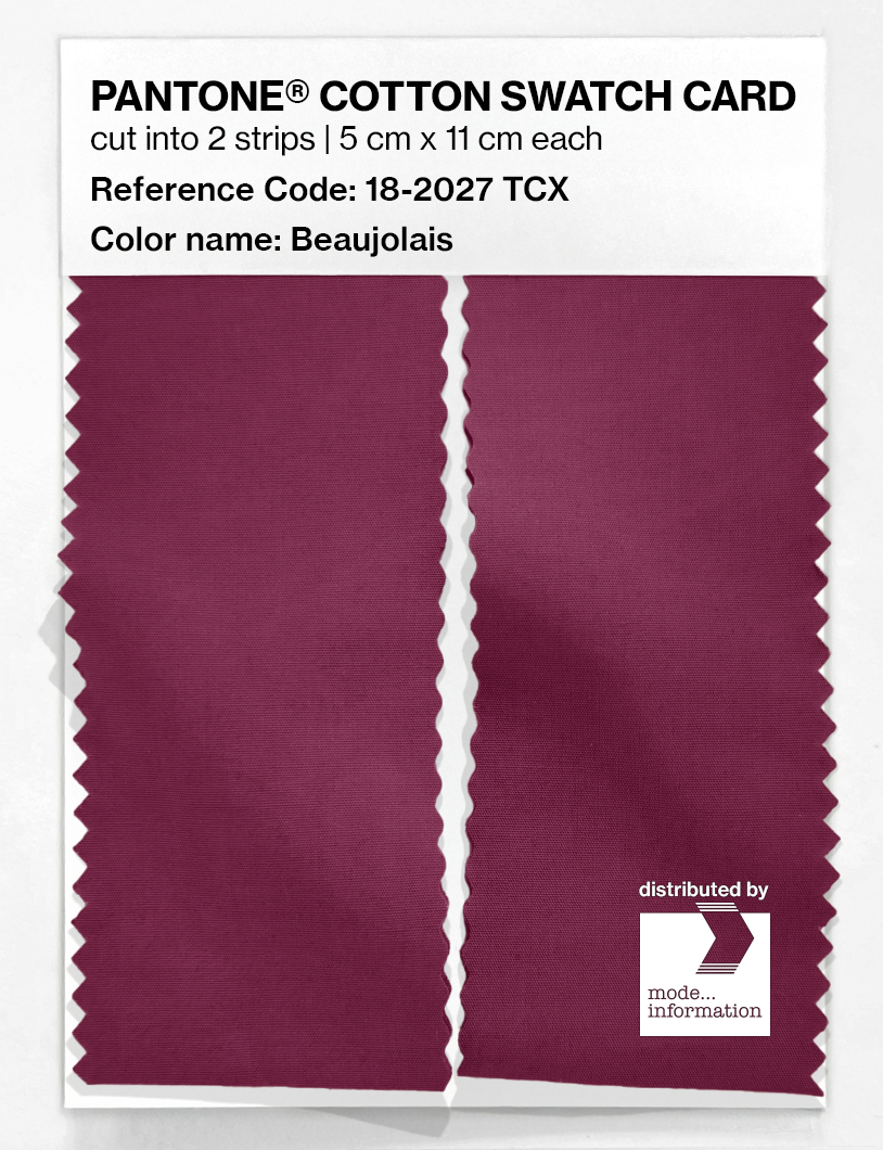 Artikelbild 2 des Artikels “PANTONE® COTTON SWATCH CARD 18-2027 TCX Beaujolais “