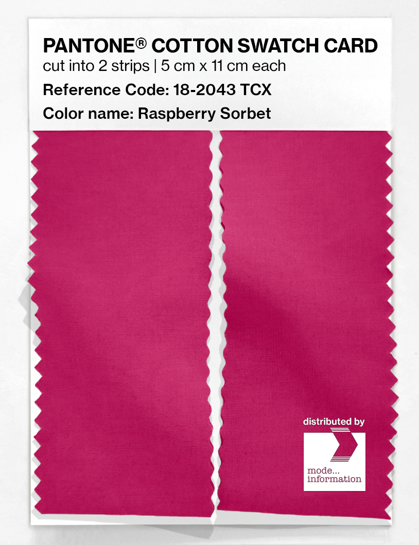 Product image 2 of the product “PANTONE® COTTON SWATCH CARD 18-2043 TCX Raspberry Sorbet ”