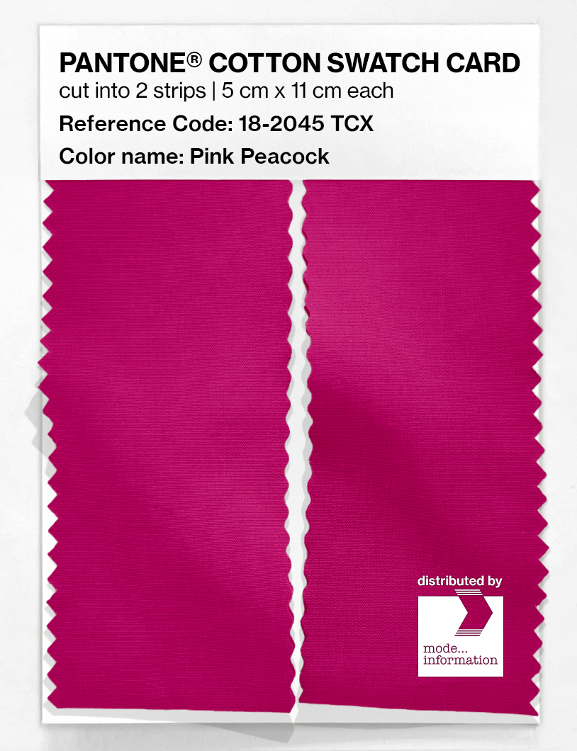 Product image 2 of the product “PANTONE® COTTON SWATCH CARD 18-2045 TCX Pink Peacock ”