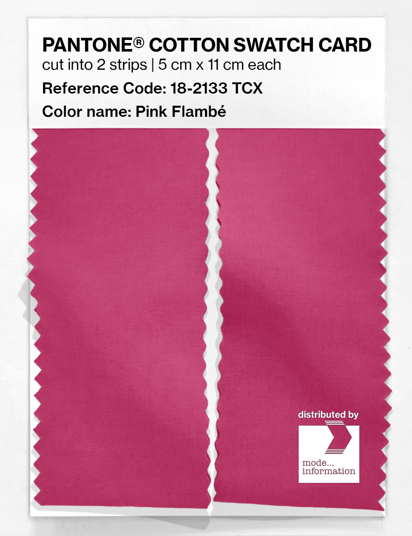 Product image 2 of the product “PANTONE® COTTON SWATCH CARD 18-2133 TCX Pink Flambé ”