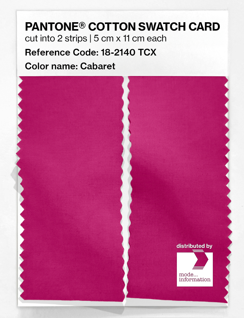 Product image 2 of the product “PANTONE® COTTON SWATCH CARD 18-2140 TCX Cabaret ”