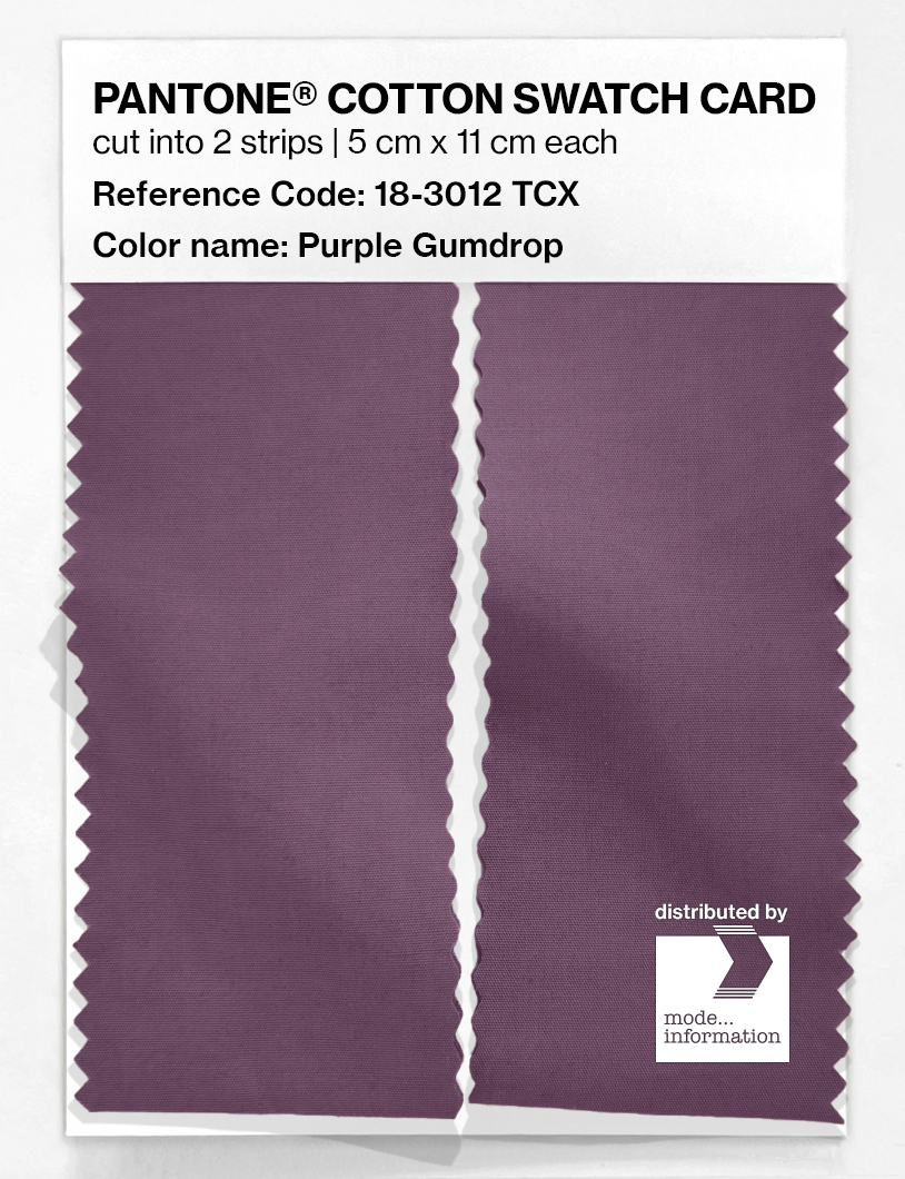 Product image 2 of the product “PANTONE® COTTON SWATCH CARD 18-3012 TCX Purple Gumdrop ”