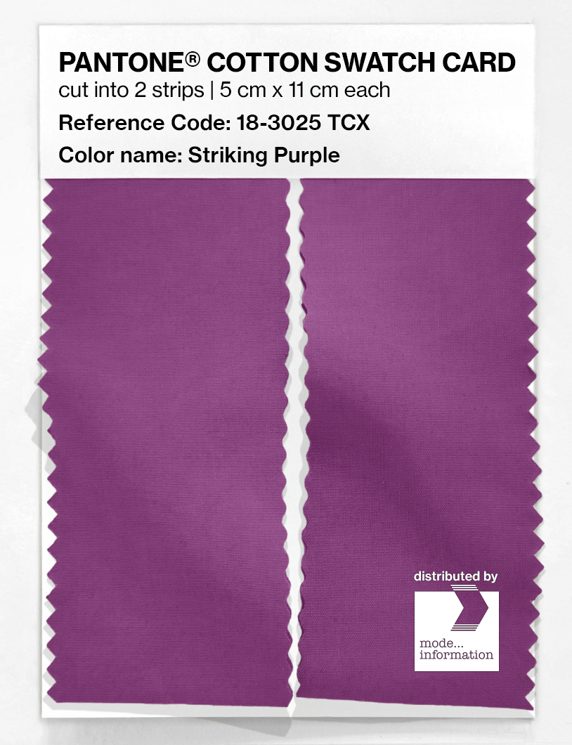 Product image 2 of the product “PANTONE® COTTON SWATCH CARD 18-3025 TCX Striking Purple ”