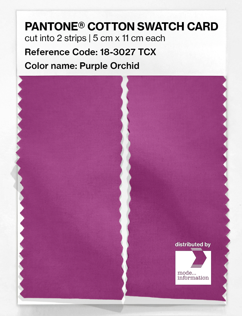 Product image 2 of the product “PANTONE® COTTON SWATCH CARD 18-3027 TCX Purple Orchid ”