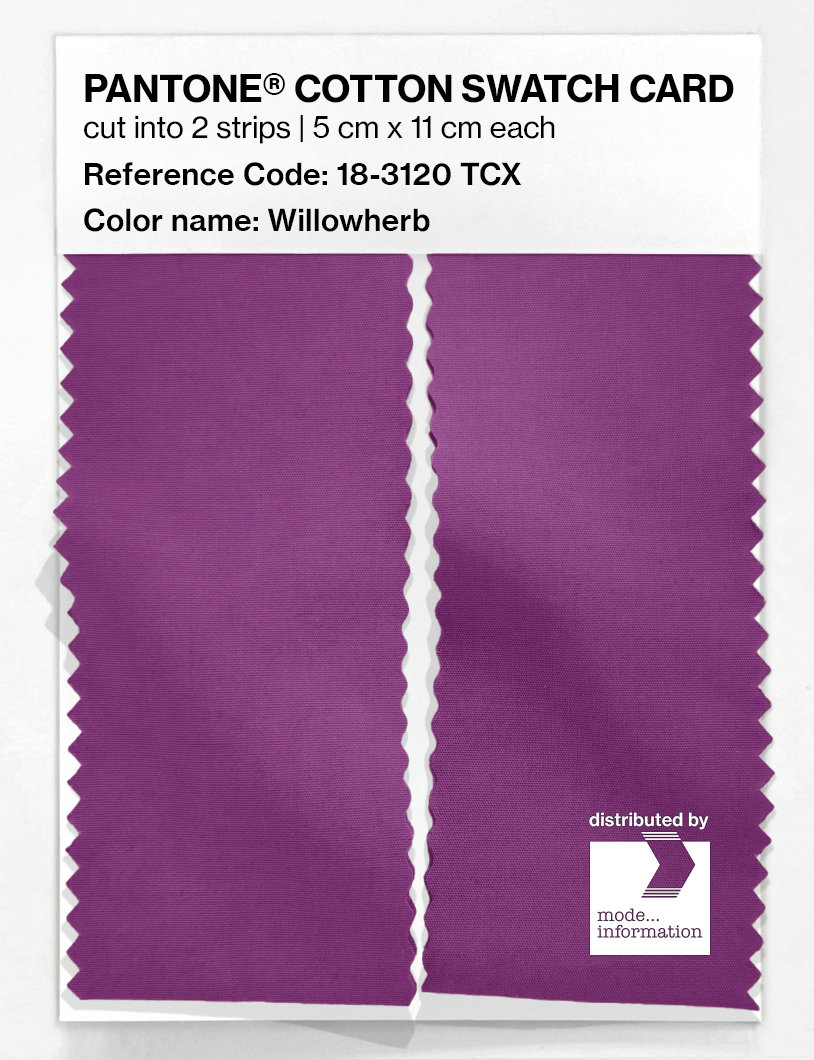 Product image 2 of the product “PANTONE® COTTON SWATCH CARD 18-3120 TCX Willowherb ”
