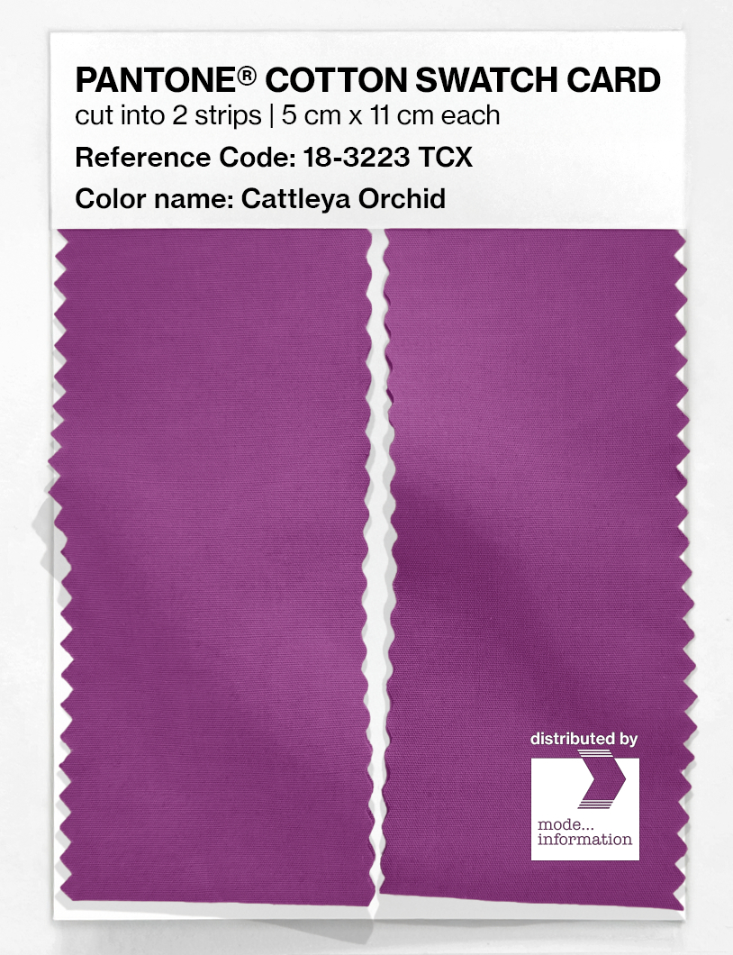 Product image 2 of the product “PANTONE® COTTON SWATCH CARD 18-3223 TCX Cattleya Orchid ”