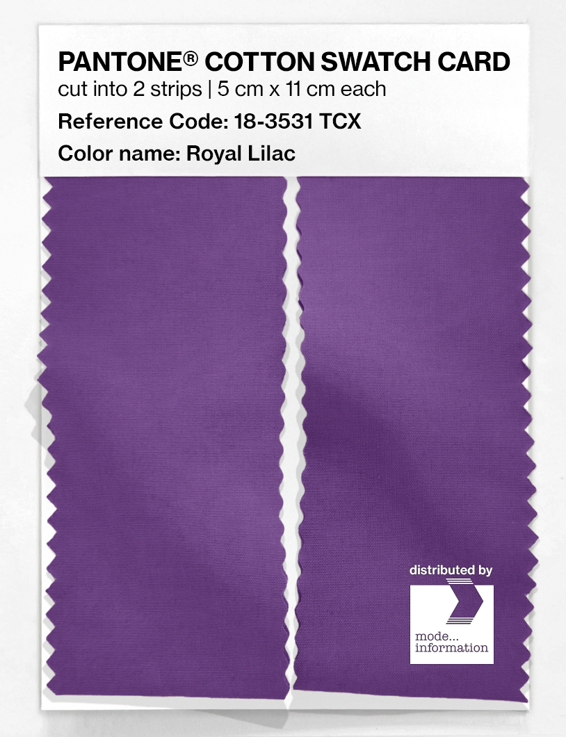 Product image 2 of the product “PANTONE® COTTON SWATCH CARD 18-3531 TCX Royal Lilac ”