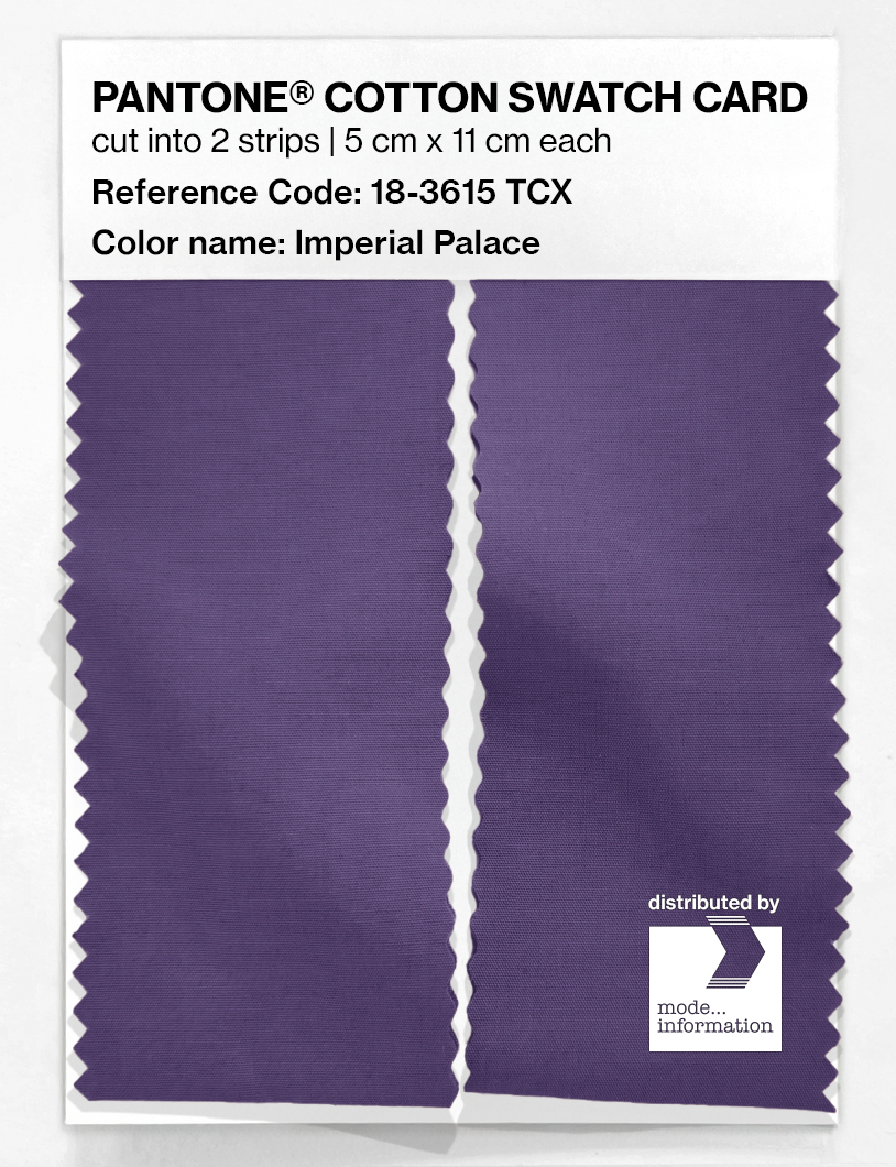 Product image 2 of the product “PANTONE® COTTON SWATCH CARD 18-3615 TCX Imperial Palace ”