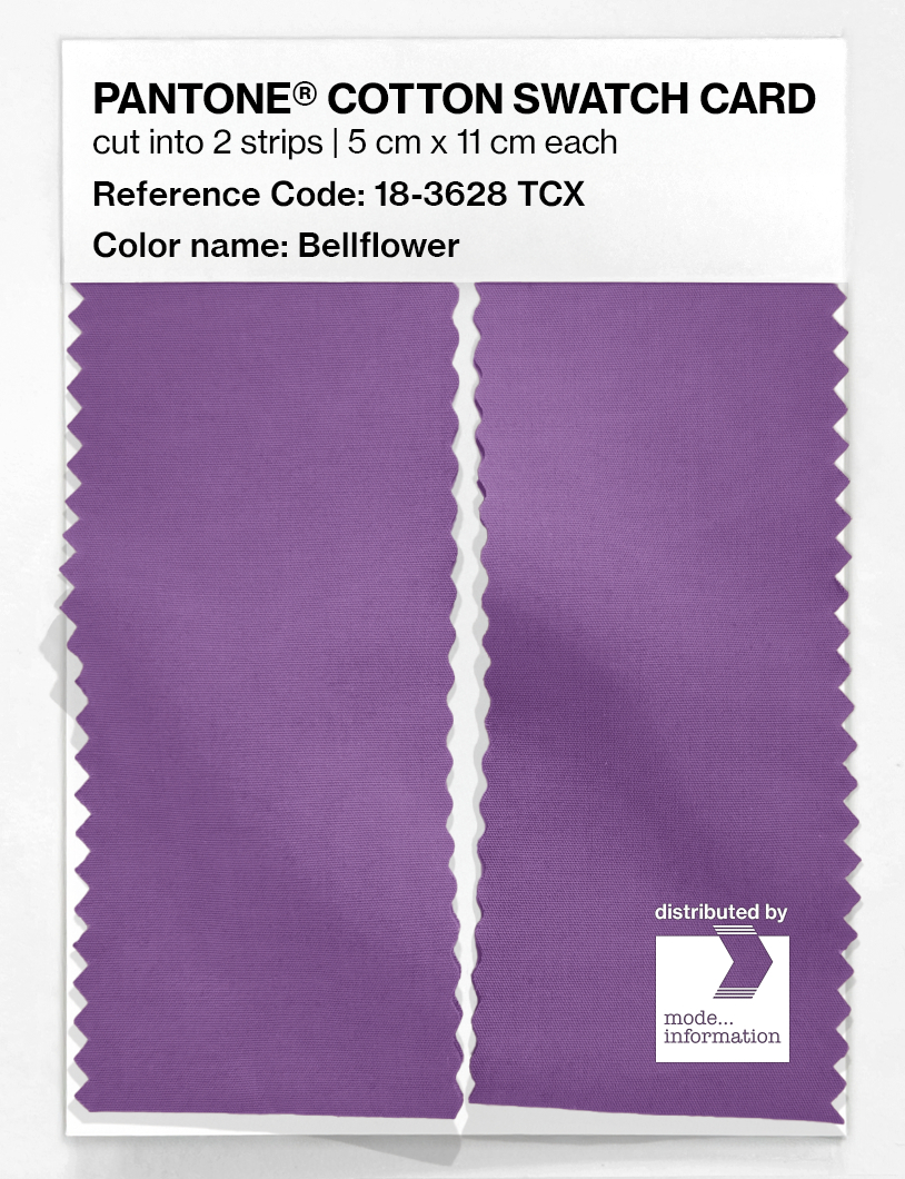 Product image 2 of the product “PANTONE® COTTON SWATCH CARD 18-3628 TCX Bellflower ”