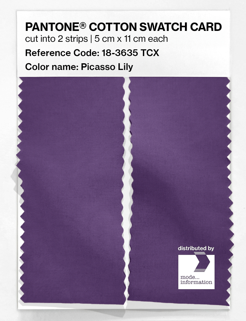Product image 2 of the product “PANTONE® COTTON SWATCH CARD 18-3635 TCX Picasso Lily ”