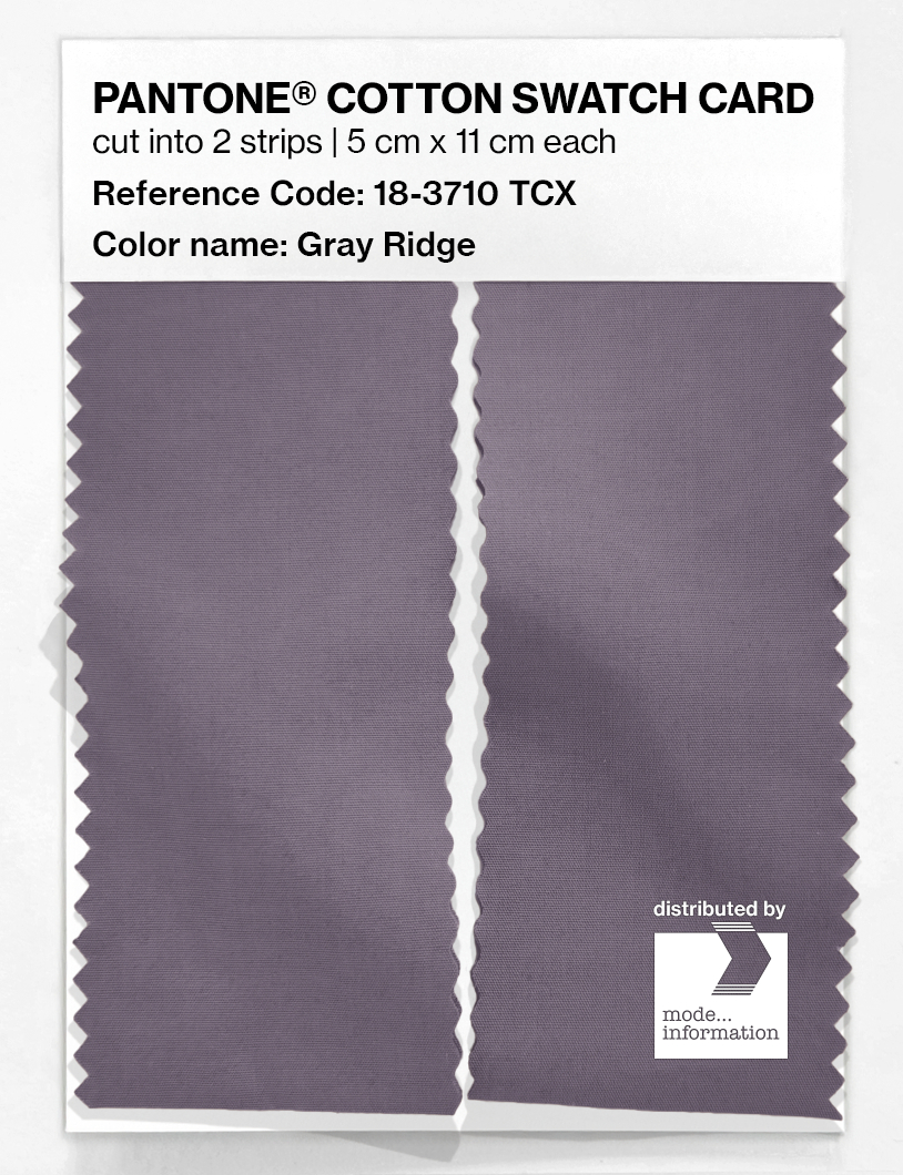 Product image 2 of the product “PANTONE® COTTON SWATCH CARD 18-3710 TCX Gray Ridge ”
