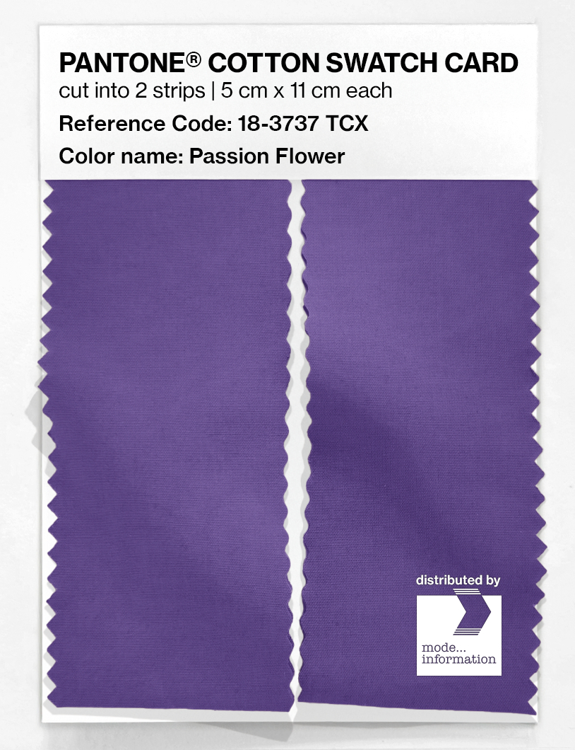 Product image 2 of the product “PANTONE® COTTON SWATCH CARD 18-3737 TCX Passion Flower ”