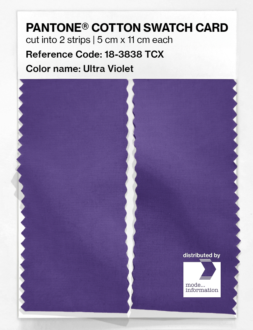 Product image 2 of the product “PANTONE® COTTON SWATCH CARD 18-3838 TCX Ultra Violet ”
