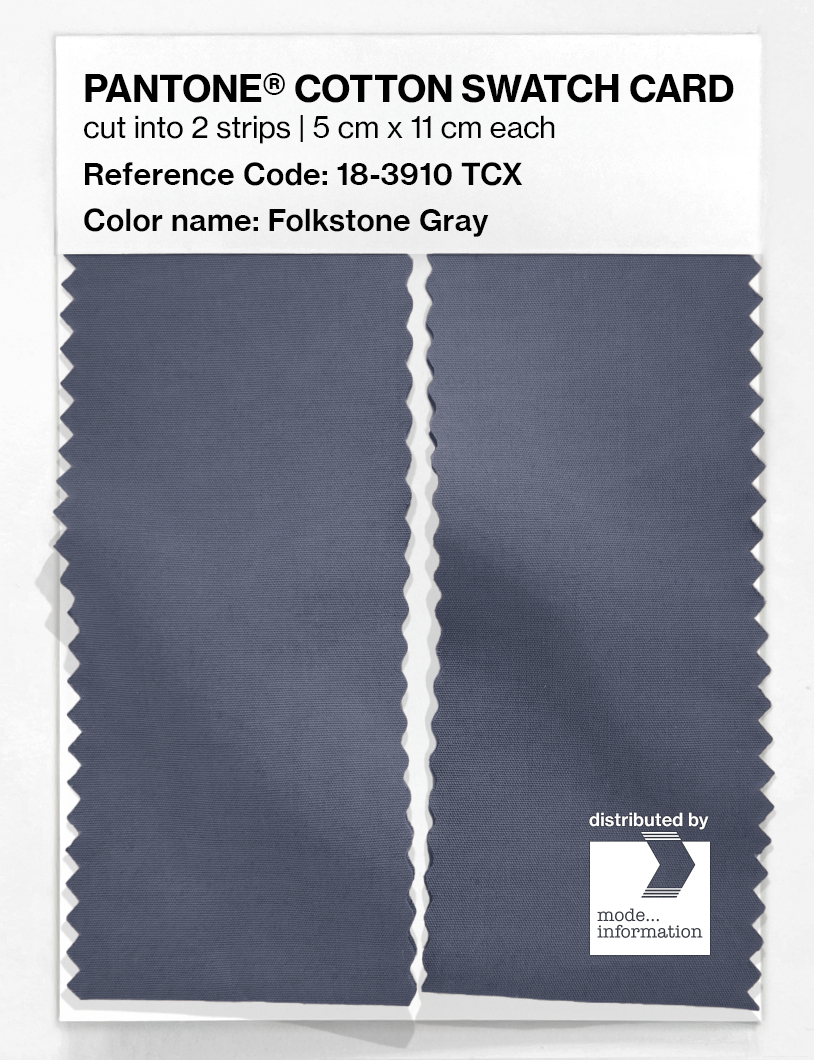 Product image 2 of the product “PANTONE® COTTON SWATCH CARD 18-3910 TCX Folkstone Gray ”