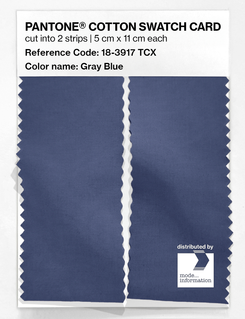 Product image 2 of the product “PANTONE® COTTON SWATCH CARD 18-3917 TCX Gray Blue ”