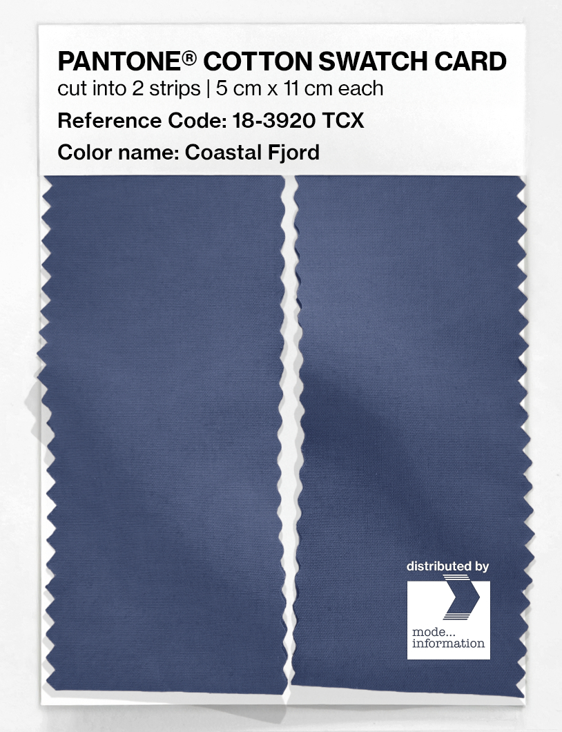 Product image 2 of the product “PANTONE® COTTON SWATCH CARD 18-3920 TCX Coastal Fjord ”
