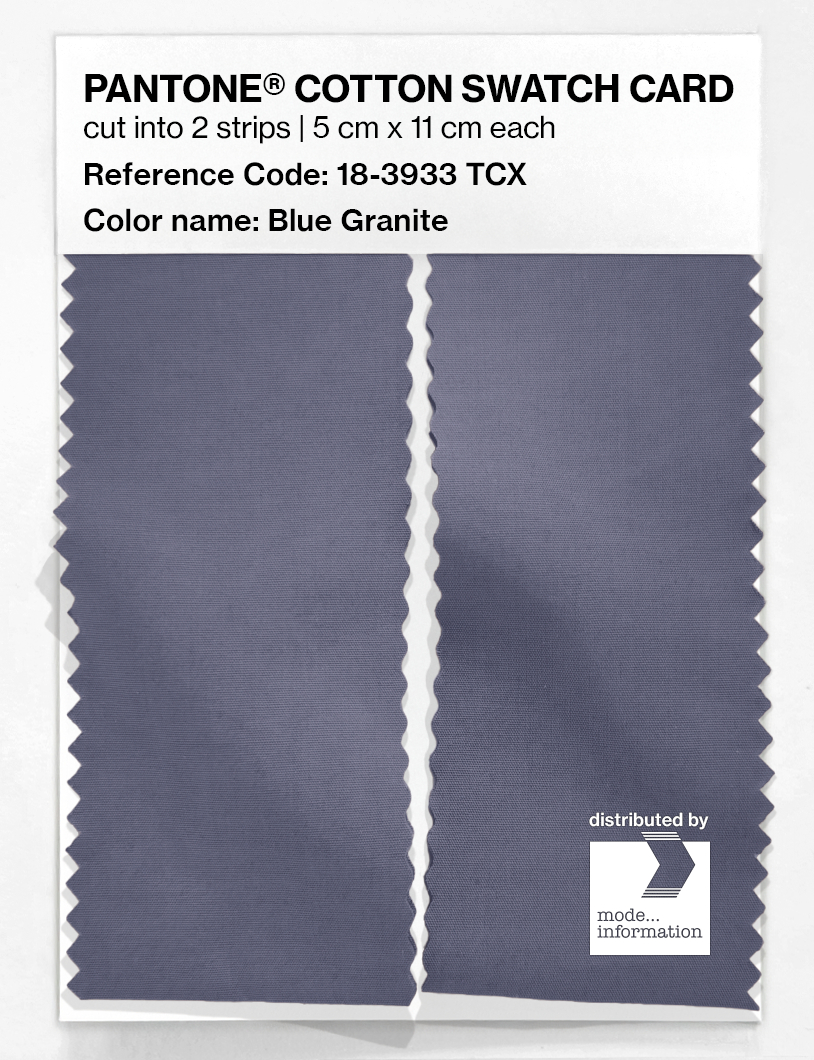 Product image 2 of the product “PANTONE® COTTON SWATCH CARD 18-3933 TCX Blue Granite ”