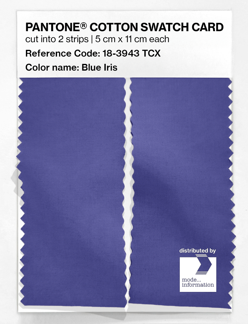 Product image 2 of the product “PANTONE® COTTON SWATCH CARD 18-3943 TCX Blue Iris ”