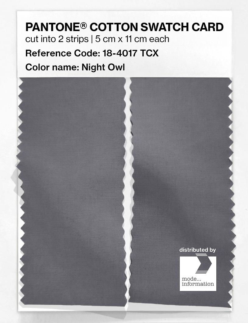 Product image 2 of the product “PANTONE® COTTON SWATCH CARD 18-4017 TCX Night Owl ”
