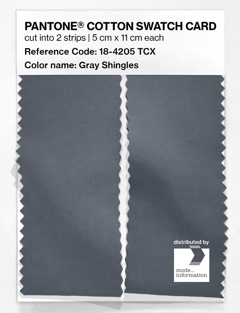 Product image 2 of the product “PANTONE® COTTON SWATCH CARD 18-4205 TCX Gray Shingles ”