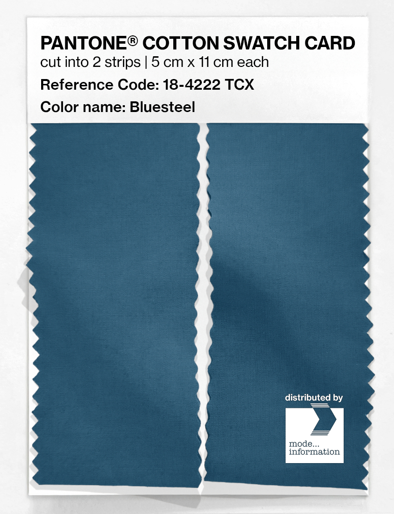 Product image 2 of the product “PANTONE® COTTON SWATCH CARD 18-4222 TCX Bluesteel ”