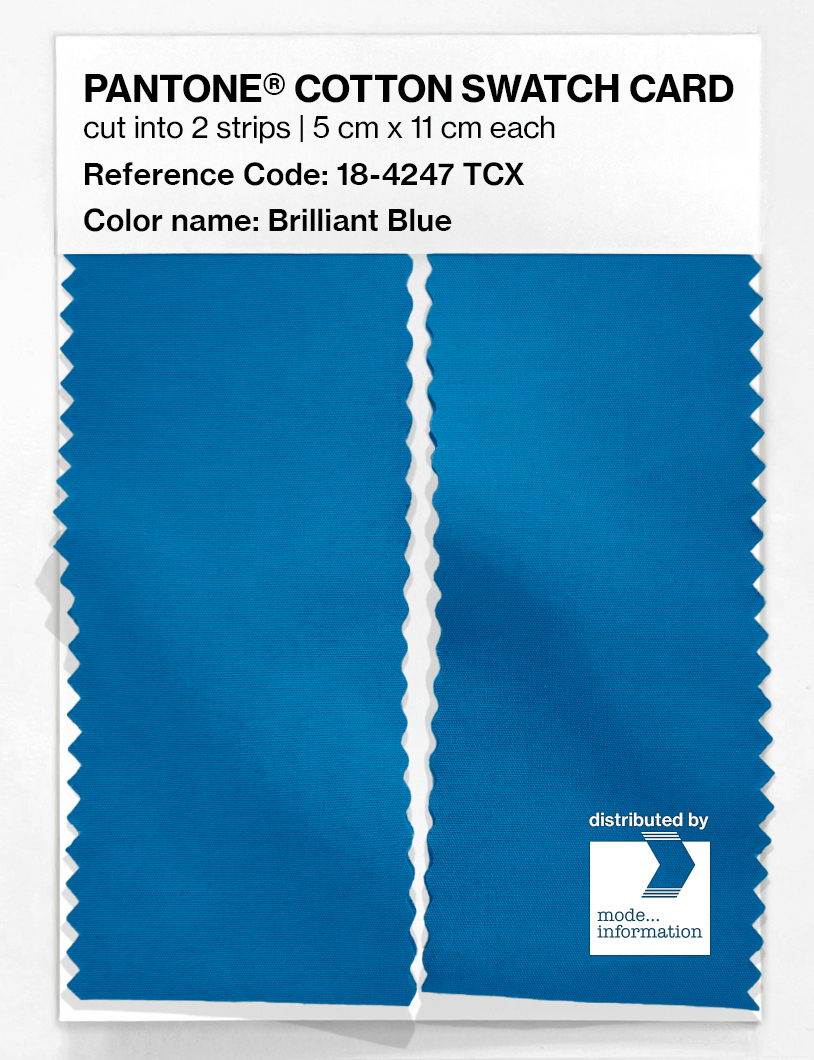 Artikelbild 2 des Artikels “PANTONE® COTTON SWATCH CARD 18-4247 TCX Brilliant Blue “