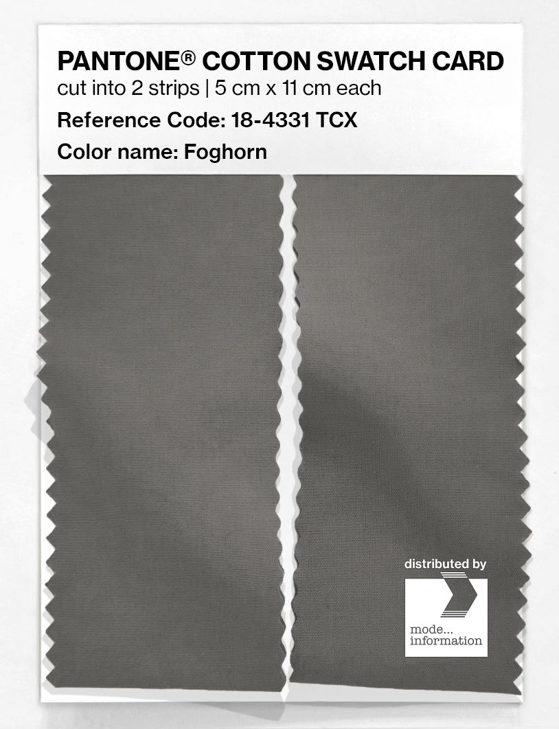 Product image 2 of the product “PANTONE® COTTON SWATCH CARD 18-4331 TCX Foghorn ”