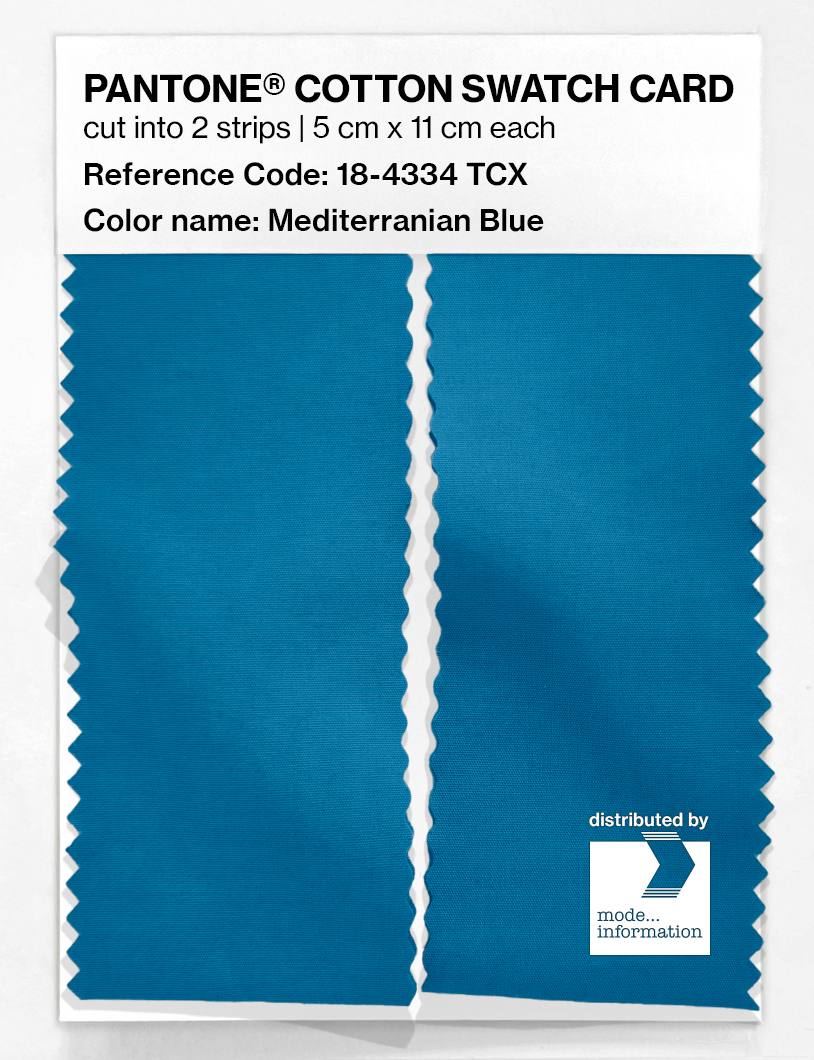 Artikelbild 2 des Artikels “PANTONE® COTTON SWATCH CARD 18-4334 TCX Mediterranian Blue “