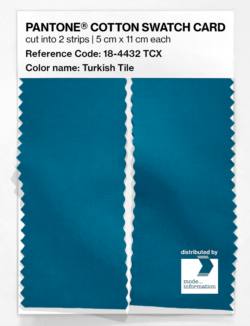 Product image 2 of the product “PANTONE® COTTON SWATCH CARD 18-4432 TCX Turkish Tile ”