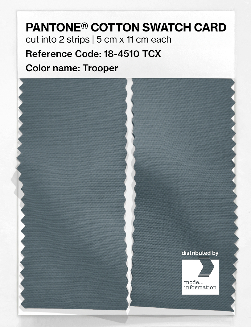 Product image 2 of the product “PANTONE® COTTON SWATCH CARD 18-4510 TCX Trooper ”