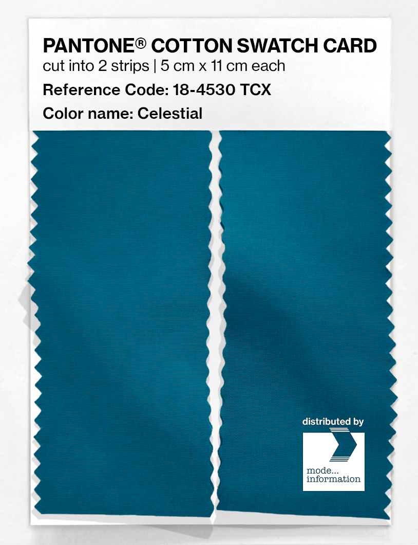 Product image 2 of the product “PANTONE® COTTON SWATCH CARD 18-4530 TCX Celestial ”