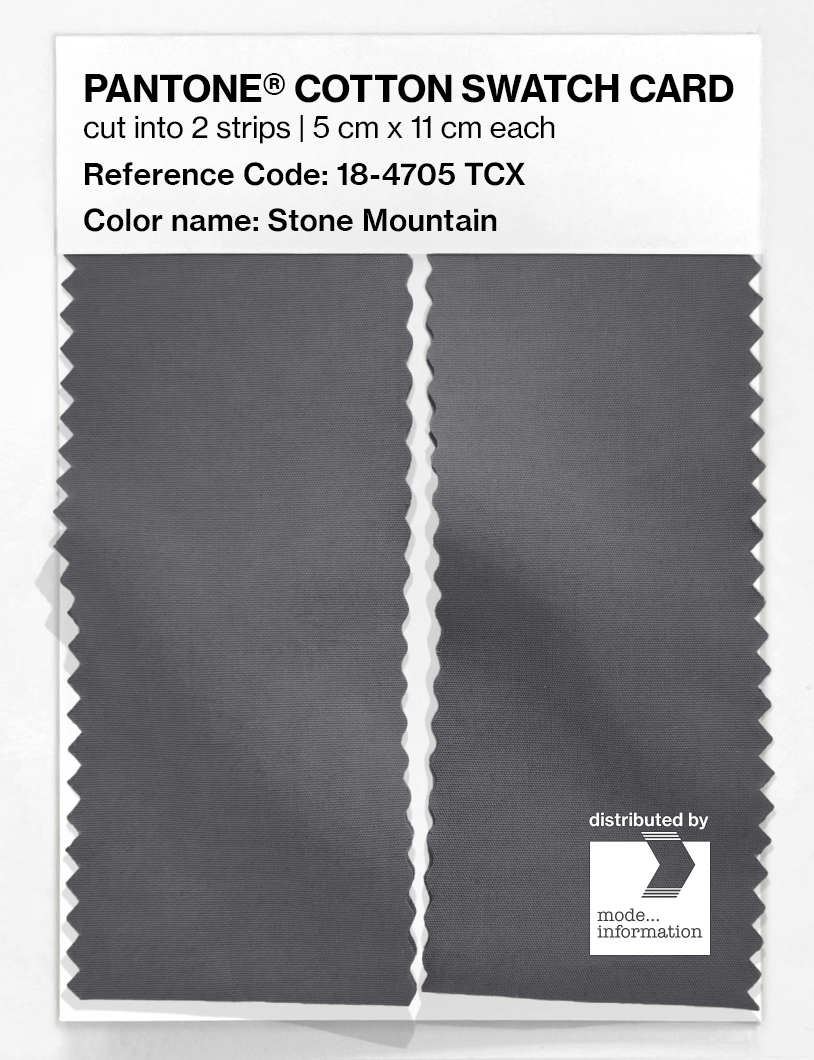 Product image 2 of the product “PANTONE® COTTON SWATCH CARD 18-4705 TCX Stone Mountain ”