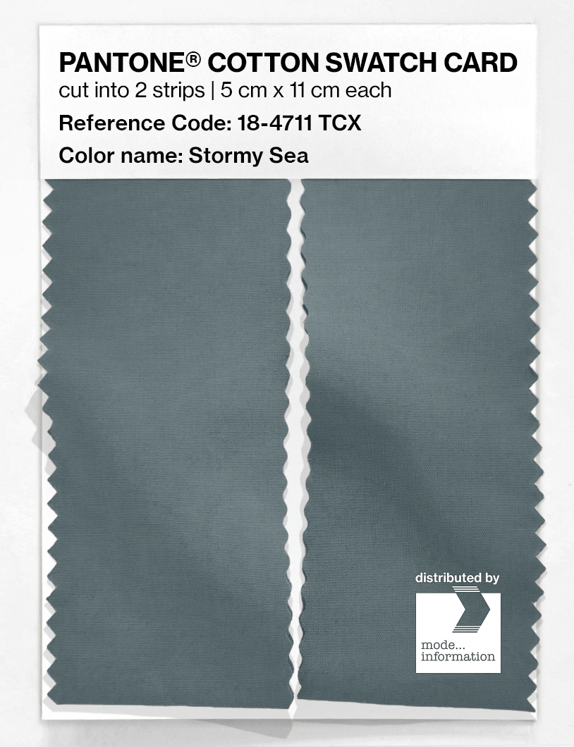 Product image 2 of the product “PANTONE® COTTON SWATCH CARD 18-4711 TCX Stormy Sea ”